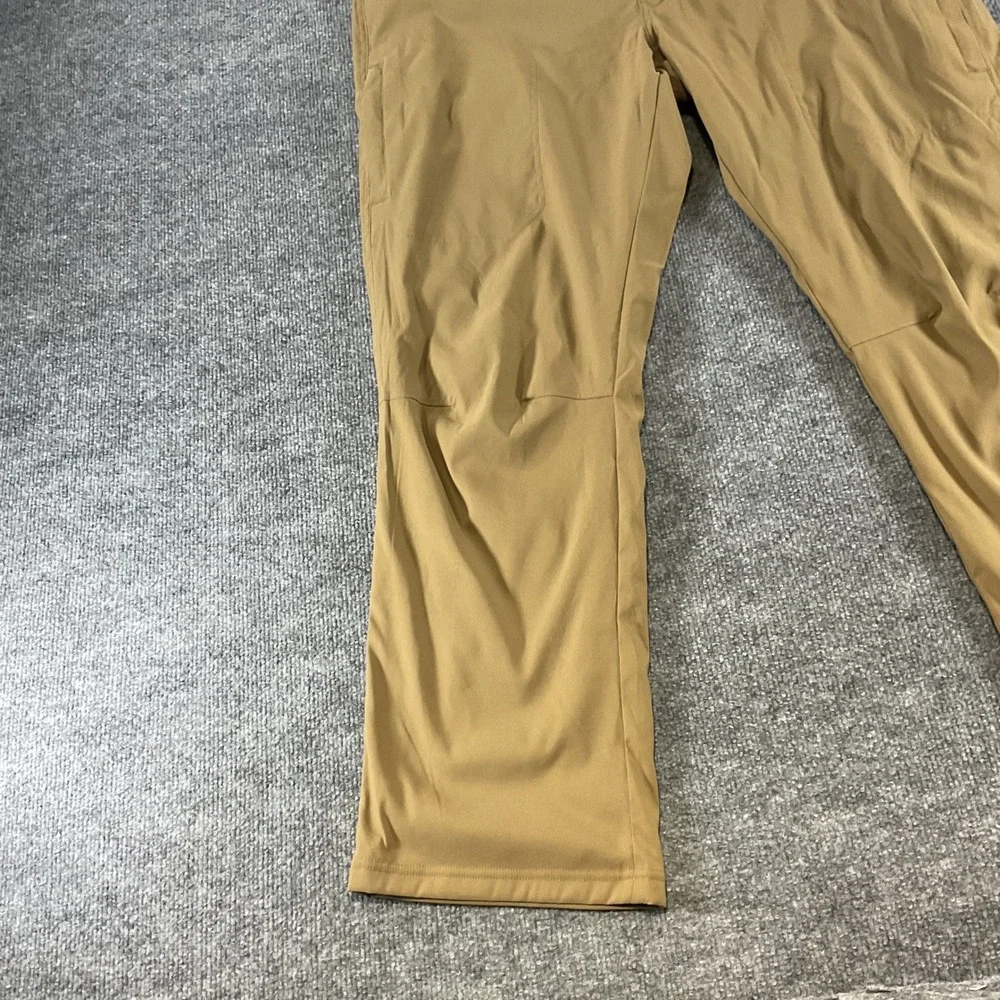 Orvis Fleece Lined Pants Mens 38x30 Tan Performance Hiking Outdoor Winter New